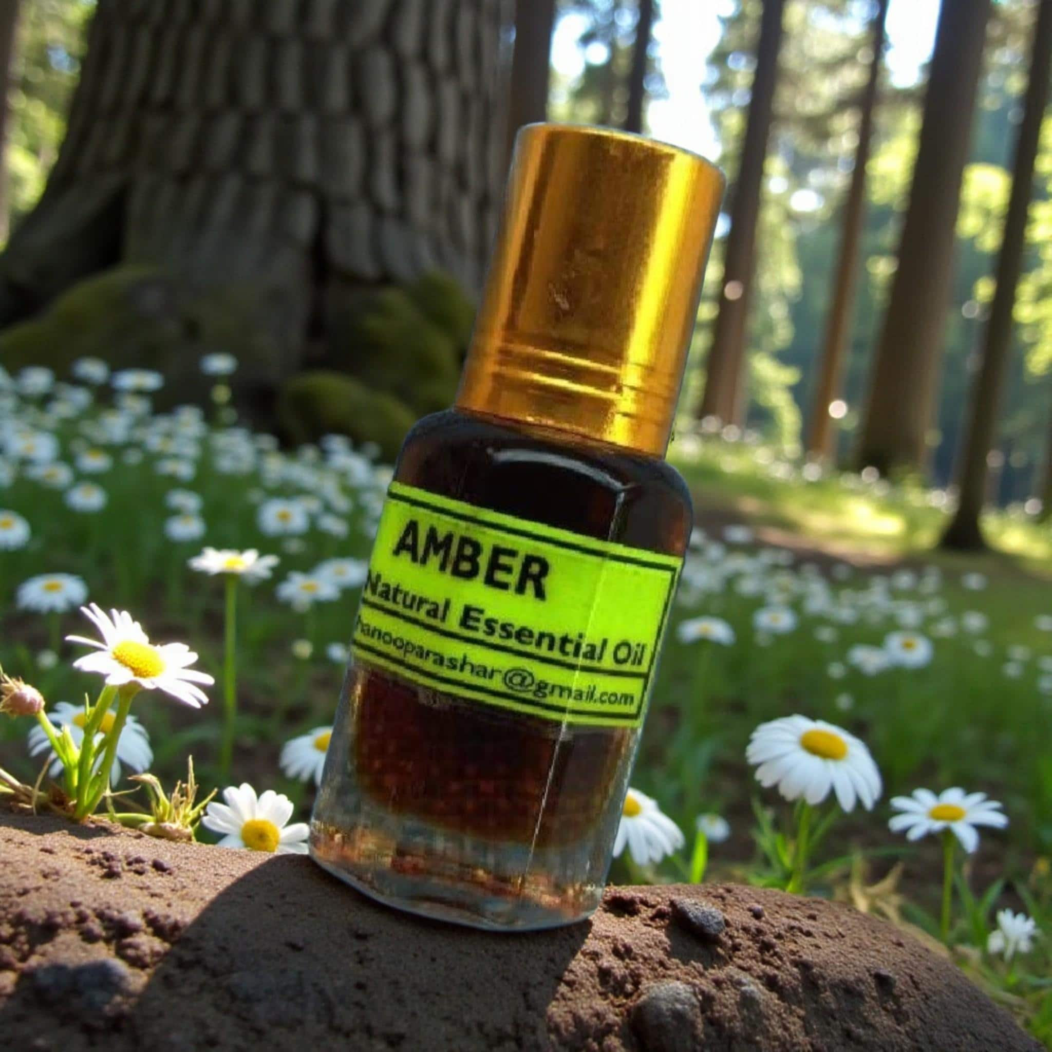 Huile de parfum d'ambre 100% naturelle du Rajasthan