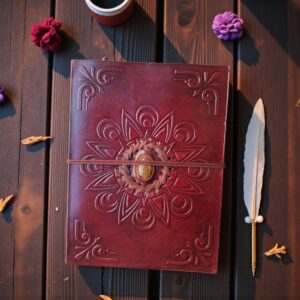 Carnet en cuir avec fermoir